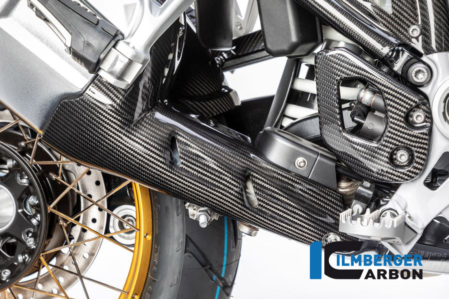 Scudo termico in carbonio inferiore per scarico per BMW R1250GS + Adventure