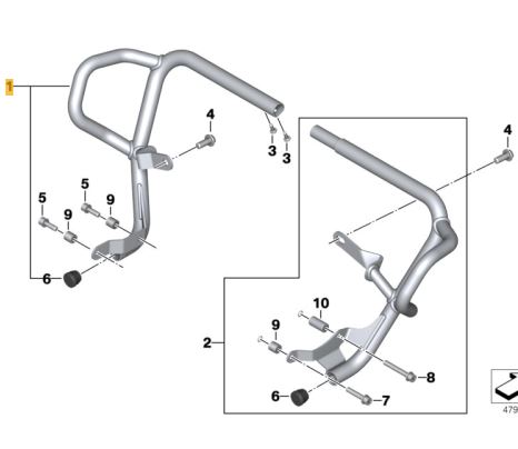 Juego de protectores de motor de acero inoxidable para BMW F800GS Adventure