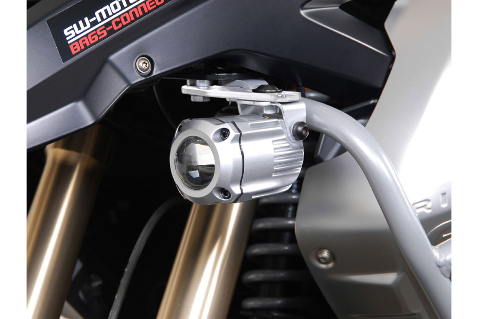 Support SW-Motech pour feux supplémentaires argenté pour BMW K25 R1200GS (08-12)