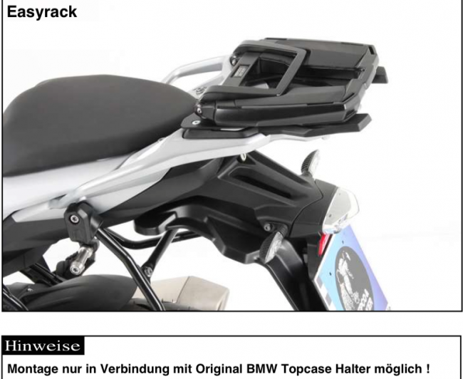 Easyrack combinación con portaequipajes original BMW negro para BMW S1000XR (2015-2019)