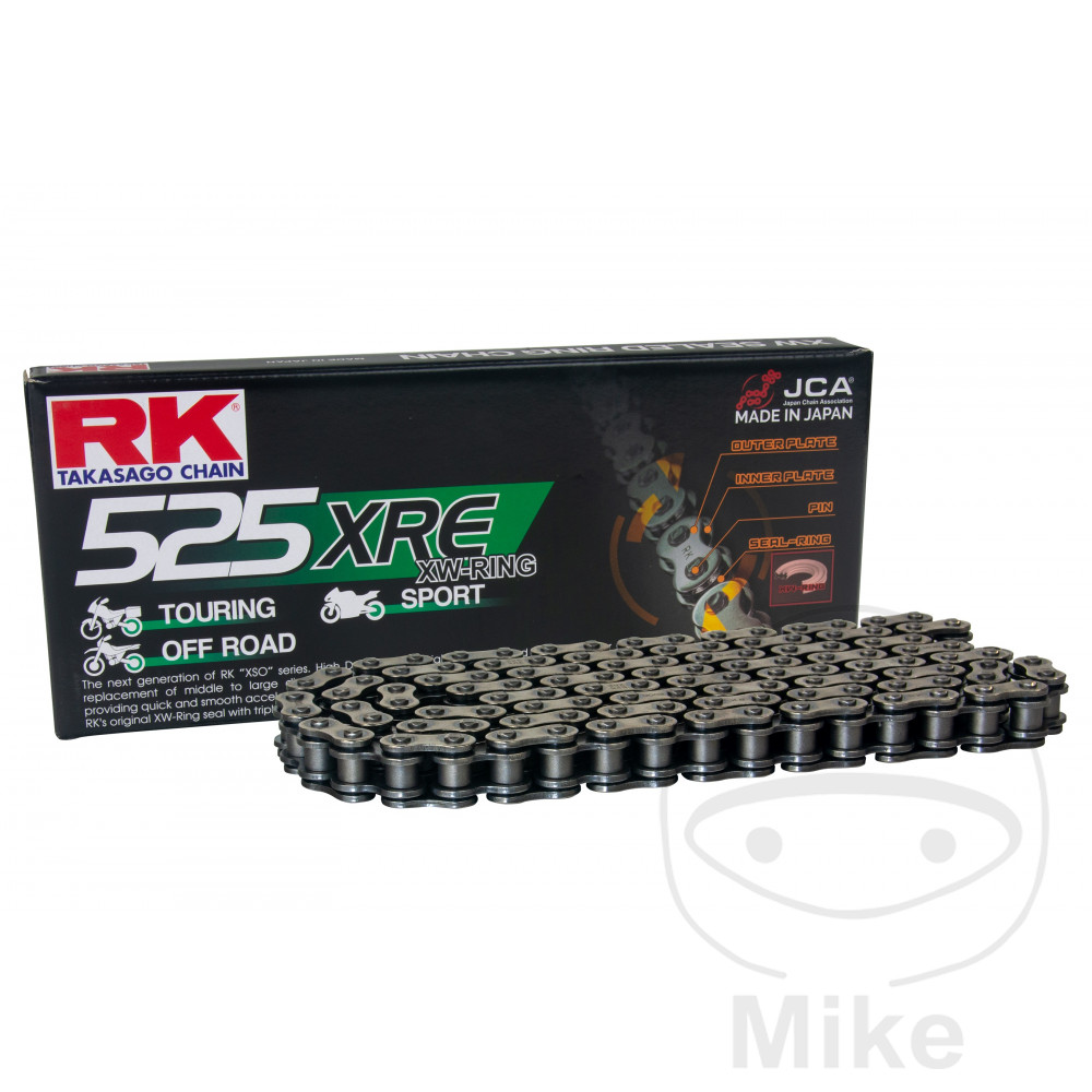 RK XW - Chain 525XRE/122 Open Chain with Rivet Lock for BMW F900R F900XR F850GS