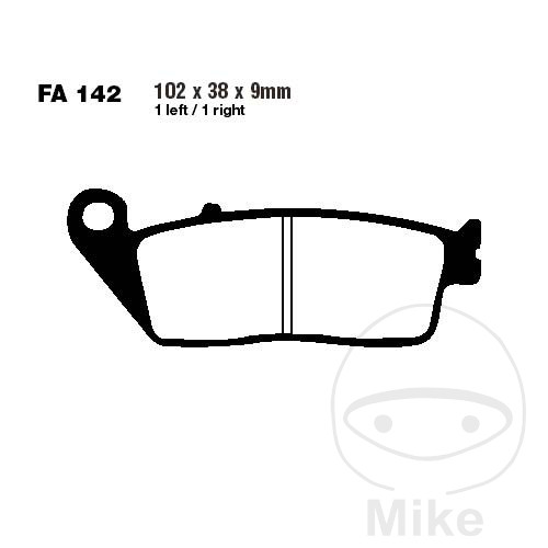 Pastilla de freno estándar EBC para BMW C 600 650 Sport C Evolution C650GT