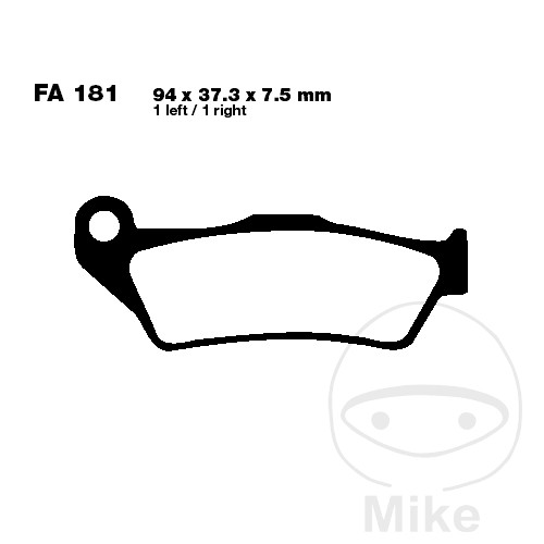 BMW F750GS F850GS Brake Pad Semi-Sinter V EBC G450X