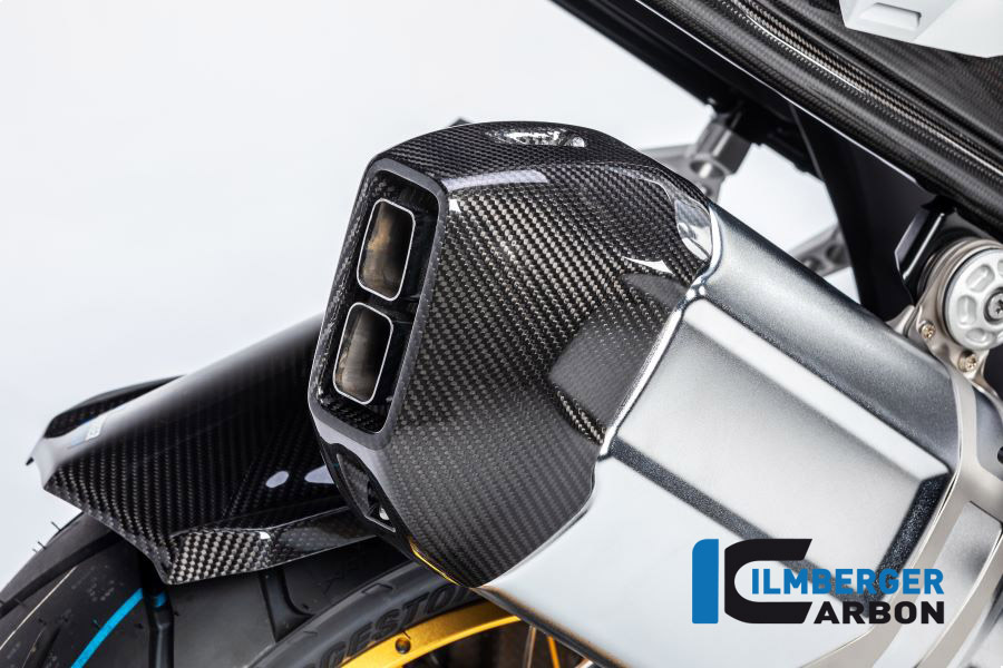 Tappo finale del rivestimento termico per scarico in carbonio per BMW R1250GS + Adventure