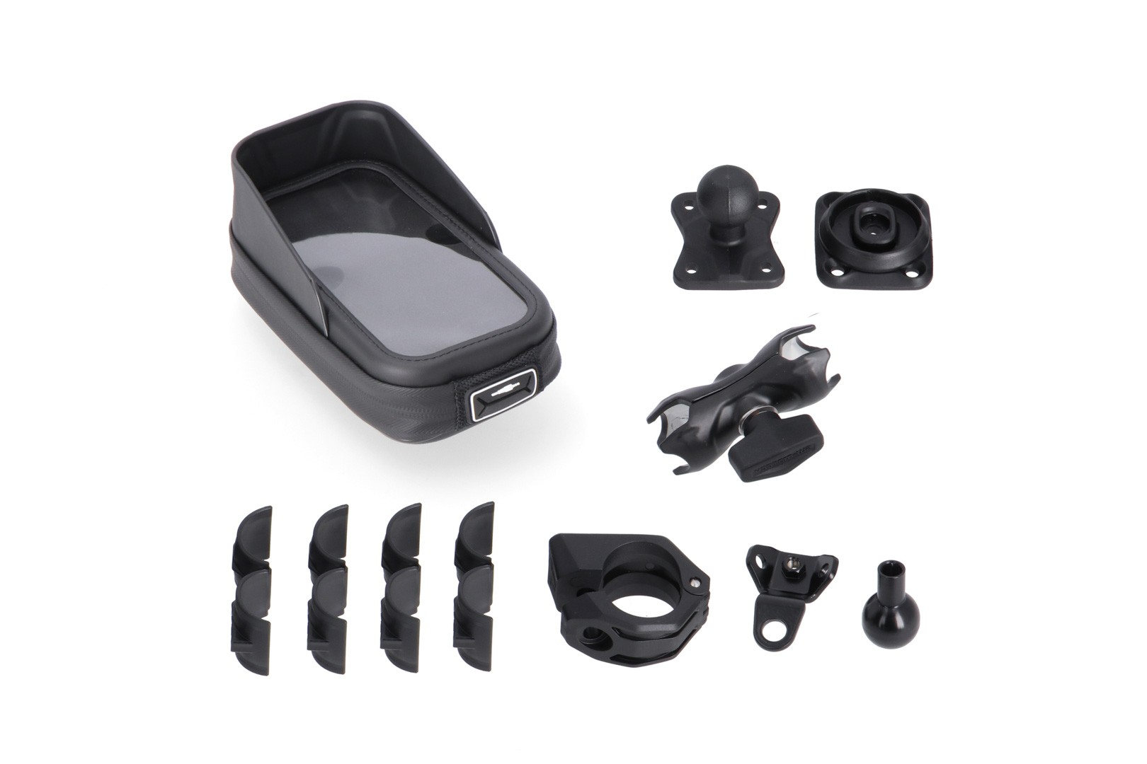 SW-Motech Universal Navi - Kit with Phone Case Including 2" Clamp Arm for Handlebar / Mirror Thread