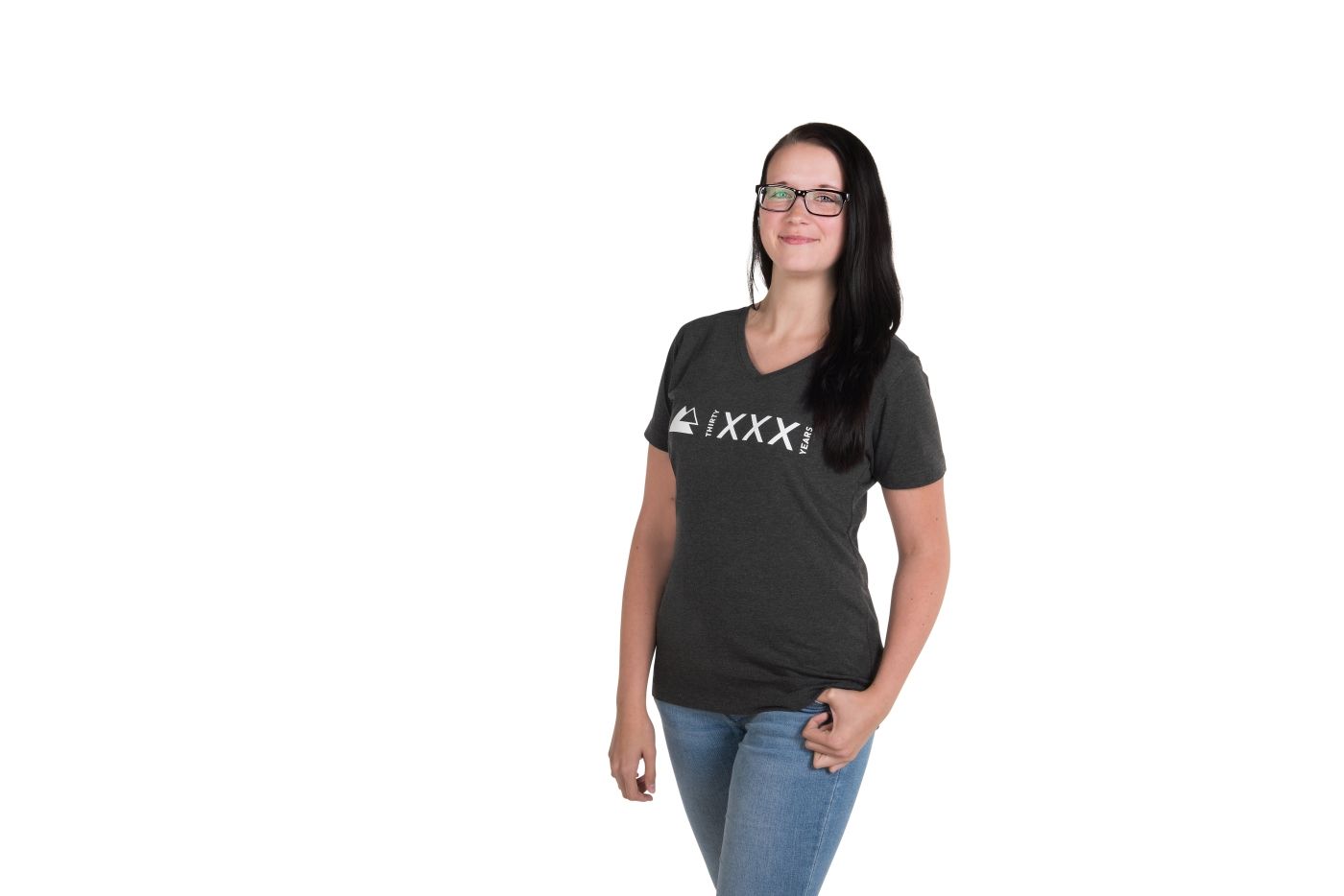 "XXX Years" Women's T-Shirt, gray