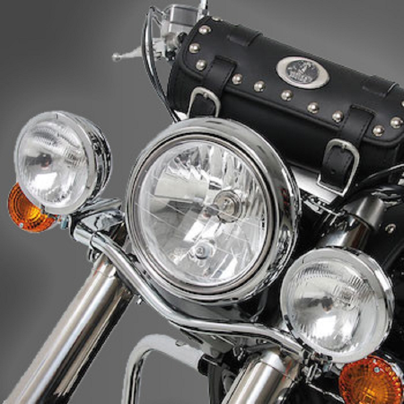 Hepco&Becker Faro adicional Twinlight - Set de faros cromados para BMW R850C R1200C