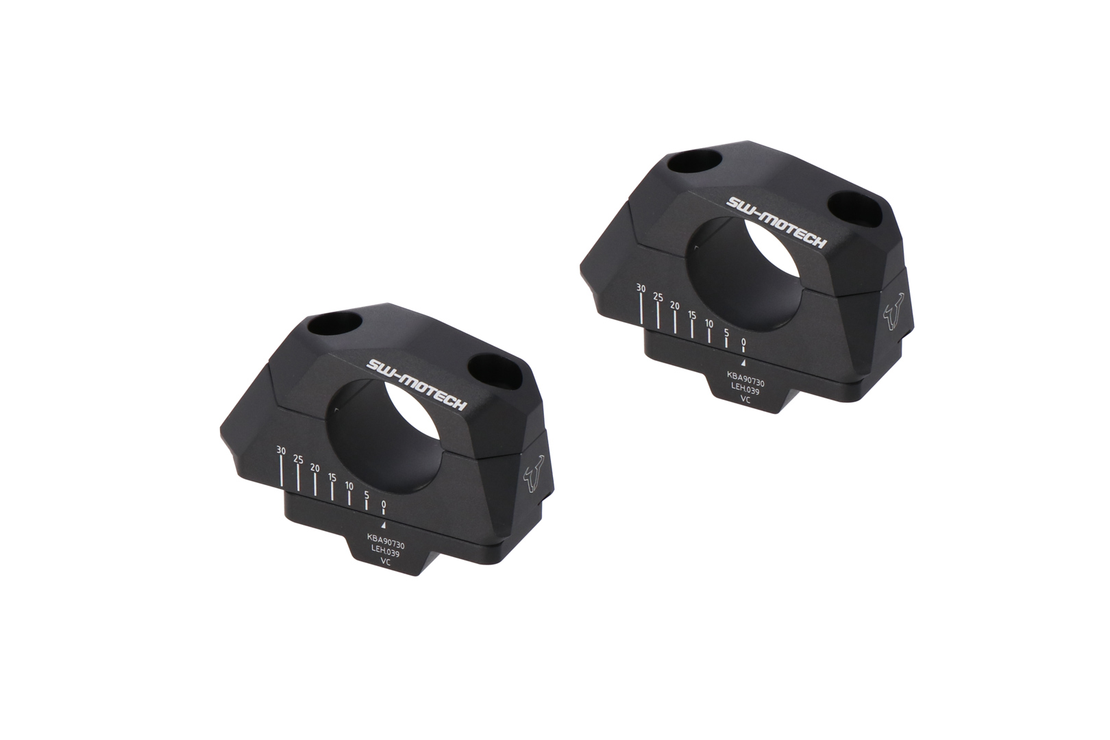 SW-Motech Déport de guidon variable pour guidon Ø32 H=30 mm Déport 5/10/15/20/25/30 mm Noir