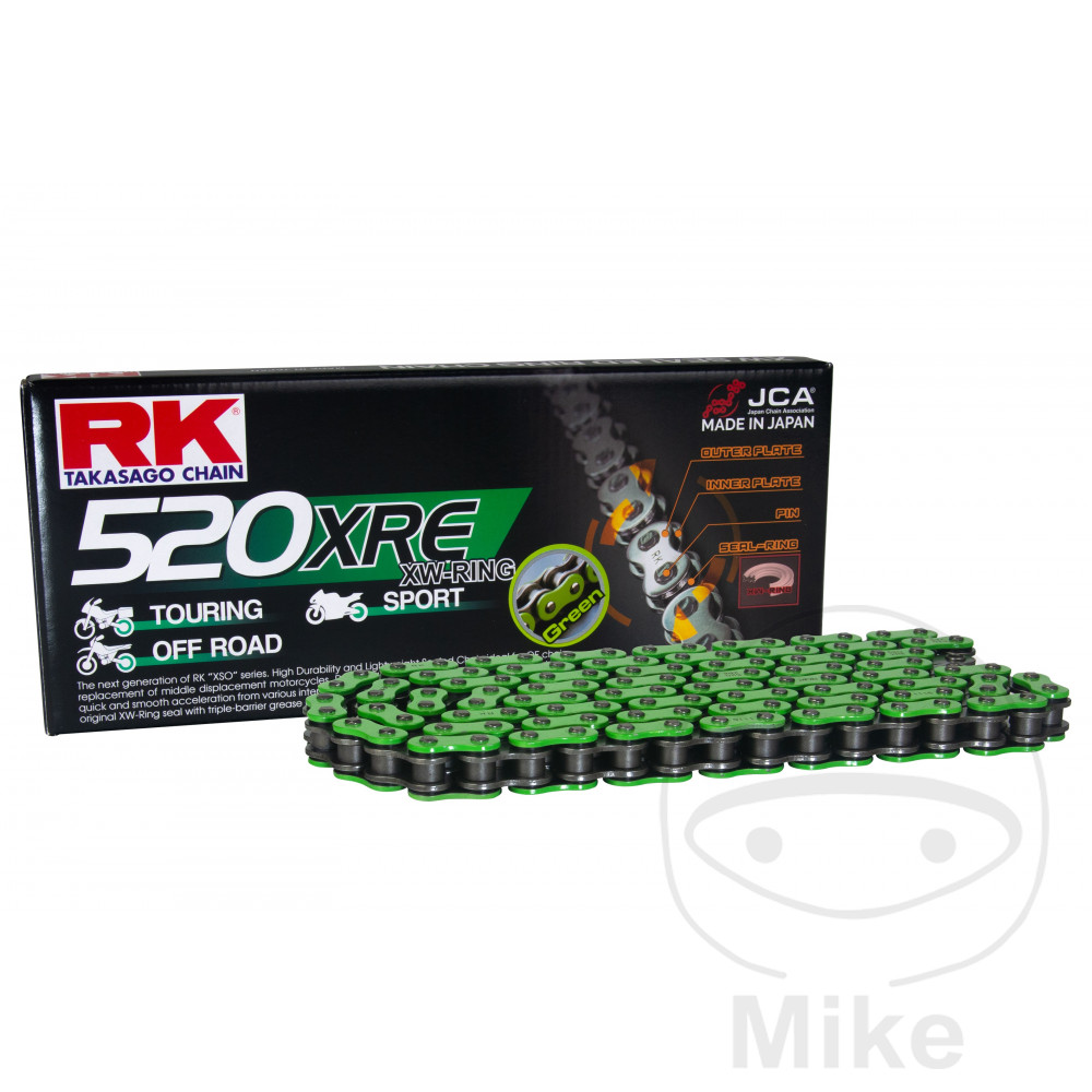 Catena RK XW Verde 520XRE/110 Catena Aperta con Chiusura a Rivetto per BMW F650 F650ST