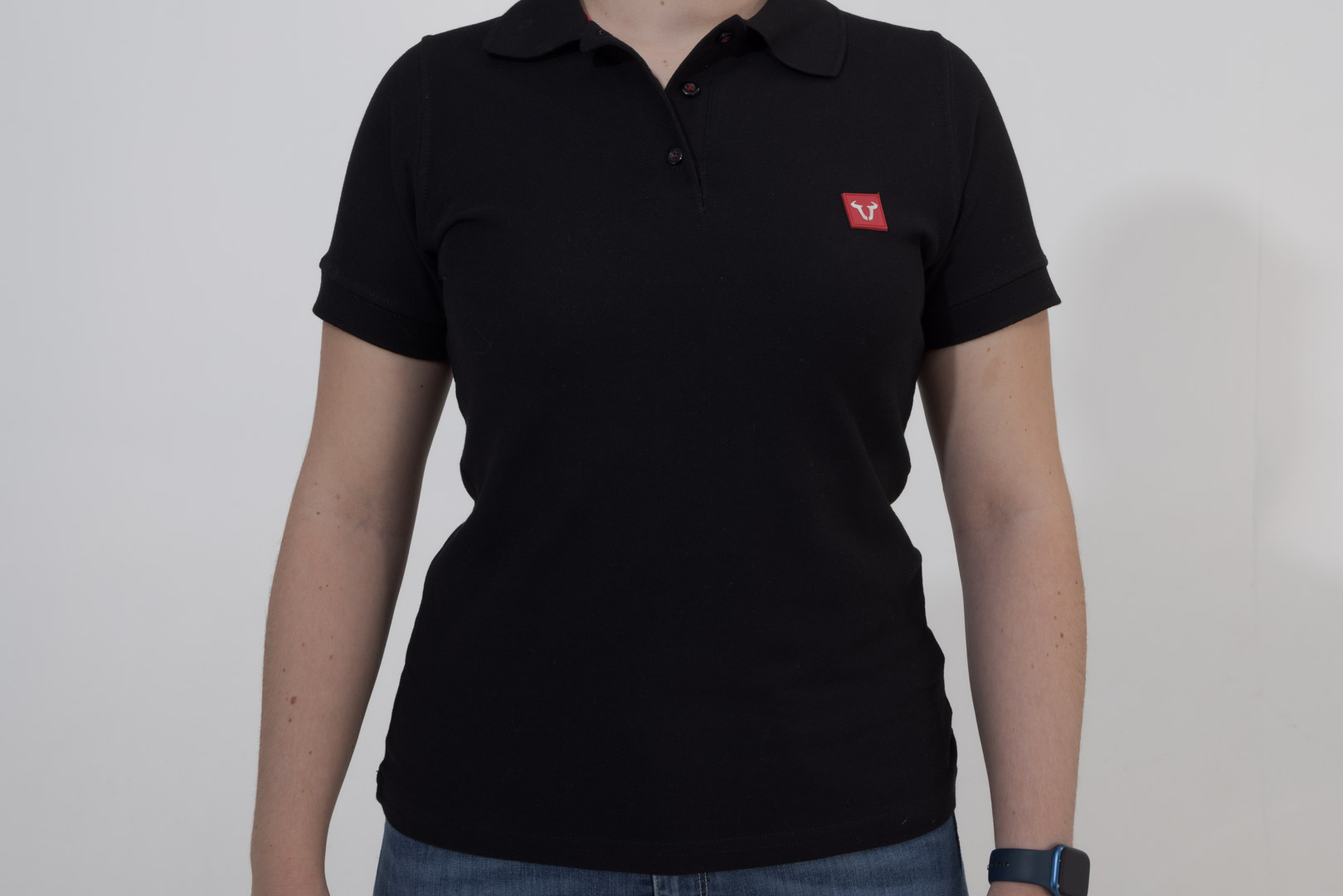 Camiseta Polo SW-Motech Línea Core Negra Mujer Talla S