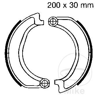 Brake Shoes without Spring EBC for BMW R 50 /5 60 /5 /6 75 /5