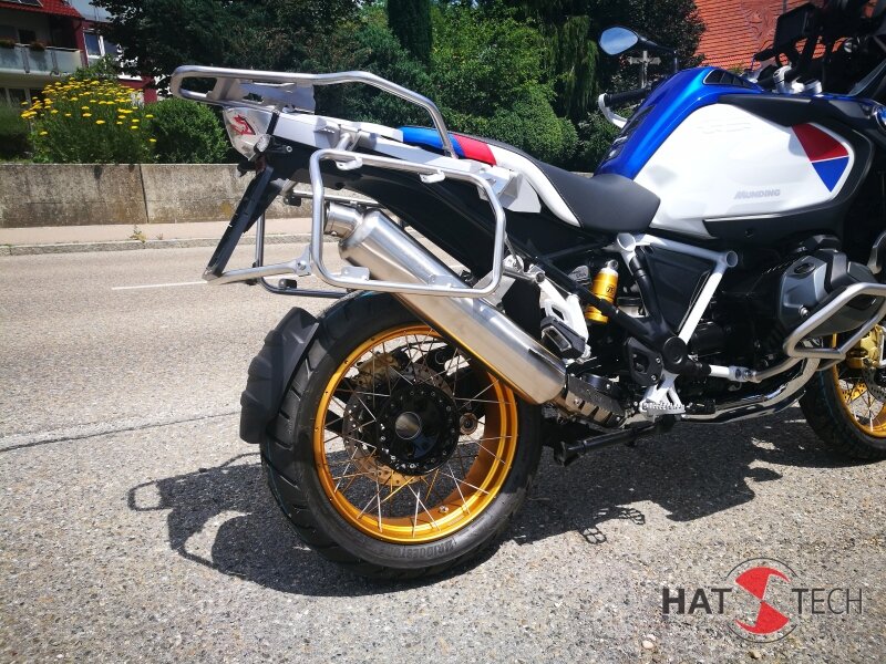 Silenziatore posteriore rotondo con ABE per BMW R1250GS + Adv.