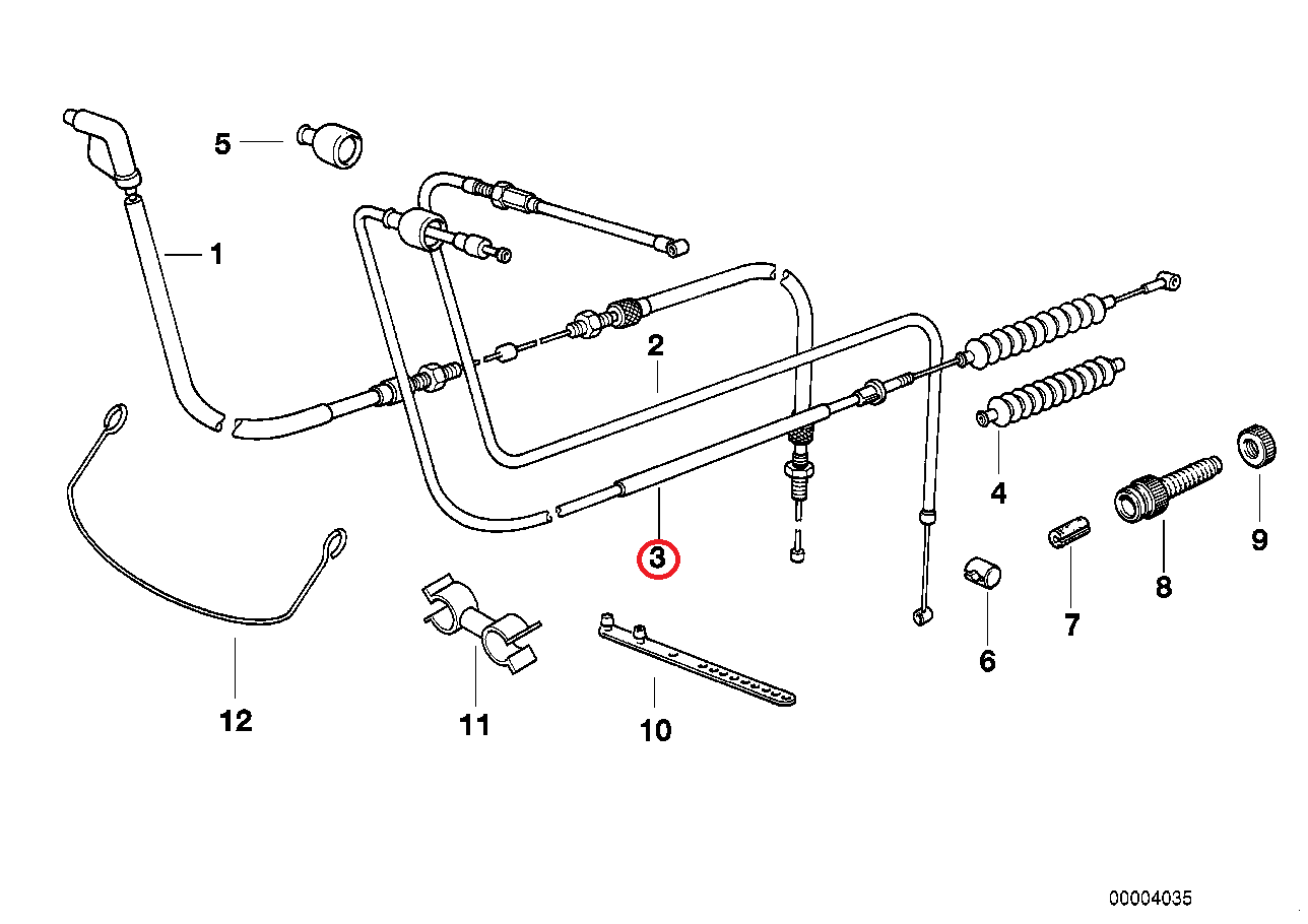 BMW R 1100 850 R GS RT câble d'embrayage 32732324961