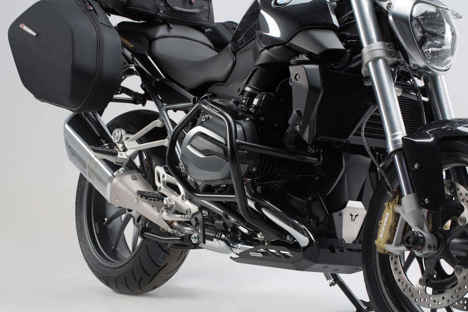 Barre di protezione SW-Motech nere per BMW R1200R LC / R1200RS LC (14-18)