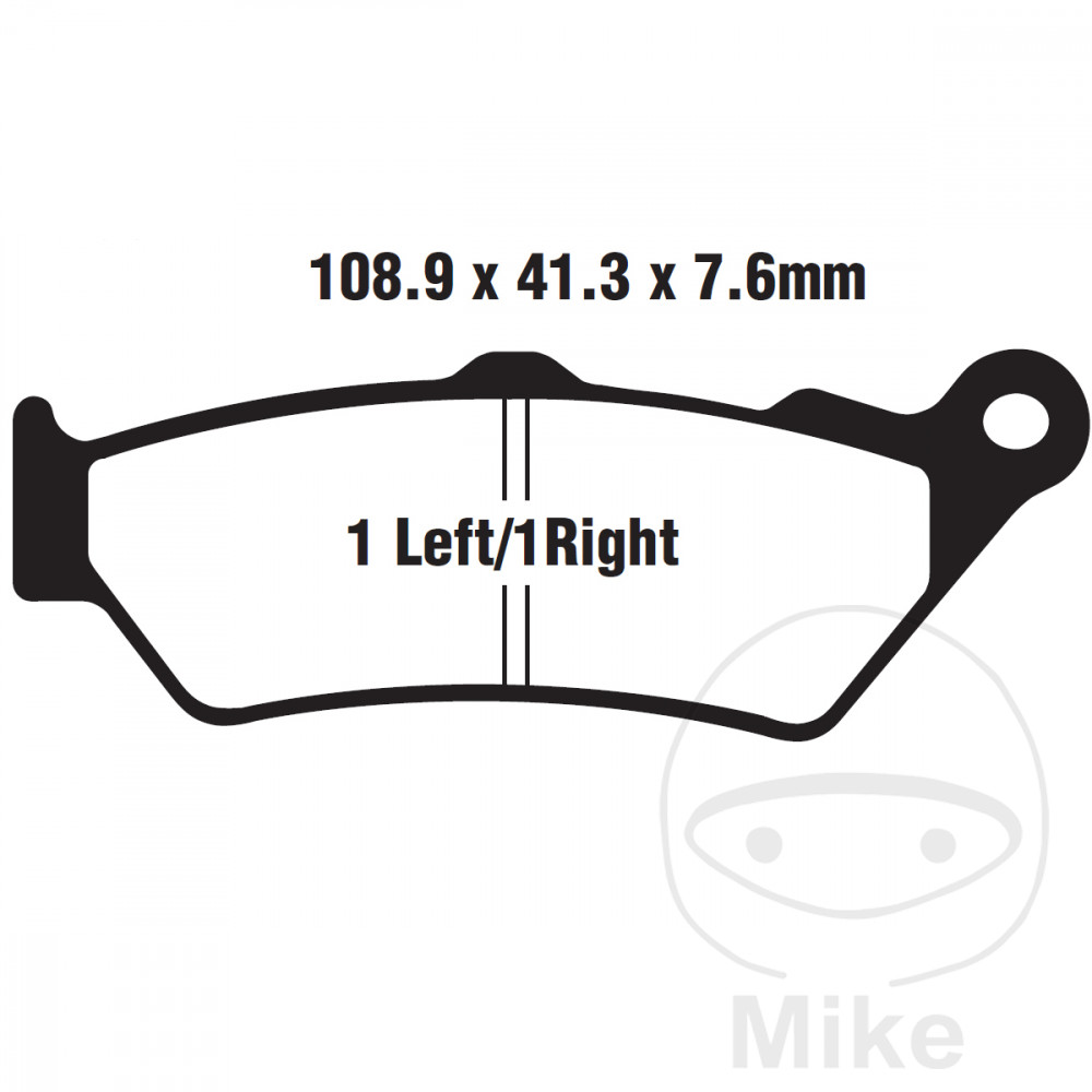 Pastilla de freno delantera estándar EBC para BMW C1 125 / 200