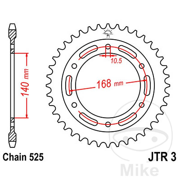 BMW F 800 R GS + Adventure JT 42T Pignone 525 Pitch INTERNO 140 LK 168 F700GS