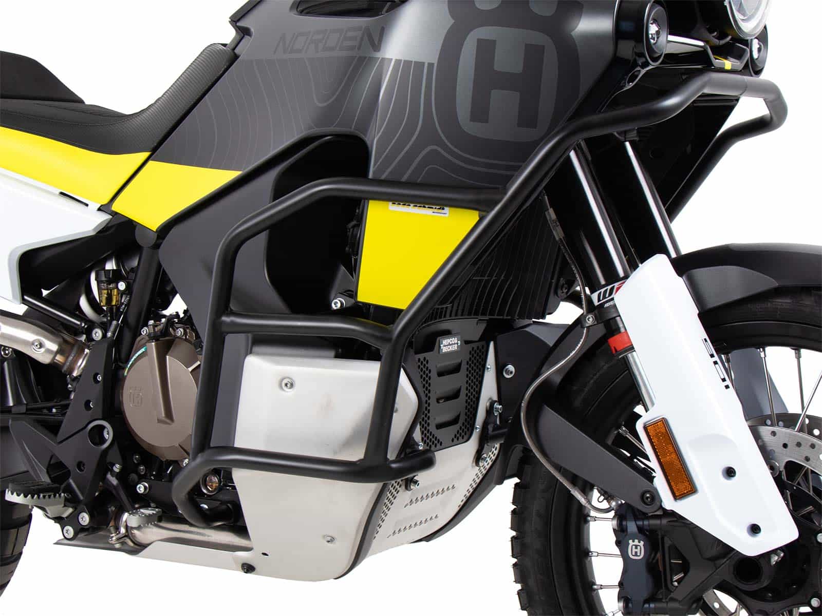 Barre di protezione motore solide nere per Husqvarna Norden 901 (2022-)