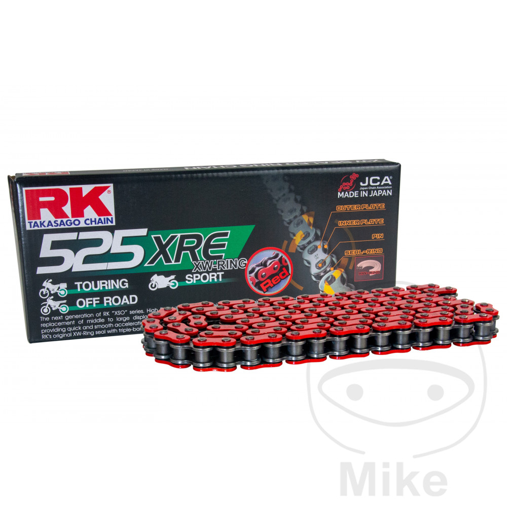 Catena RK XW Rossa 525XRE/116 Catena Aperta con Chiusura a Rivetto per BMW F800GS fino al 2017 F700GS