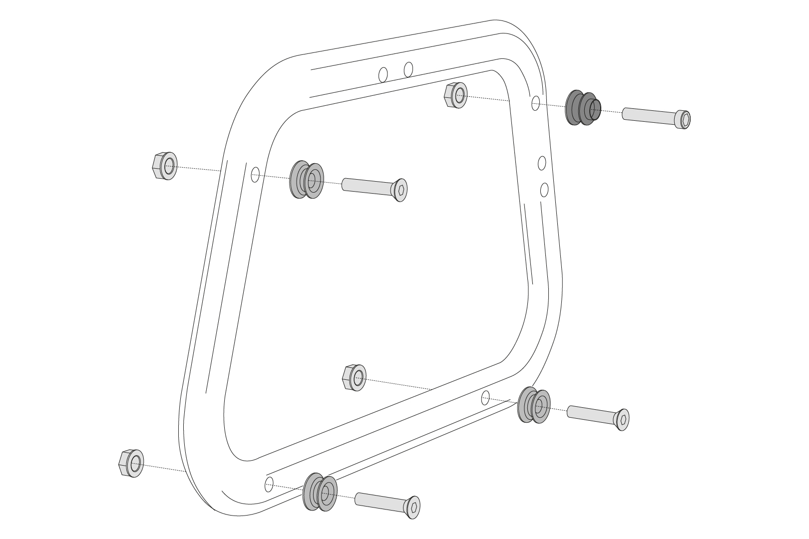 SW-Motech Adapter Kit for EVO Luggage Rack for AERO ABS Side Cases Mounting of 2 Cases