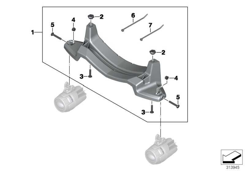 Soporte para faros adicionales LED BMW R1200GS LC