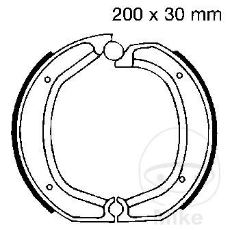 Brake Shoes without Spring EBC for BMW R90/6 R90S R100RT R100RT R100S R75 /5 /6 /7 R45N R45S