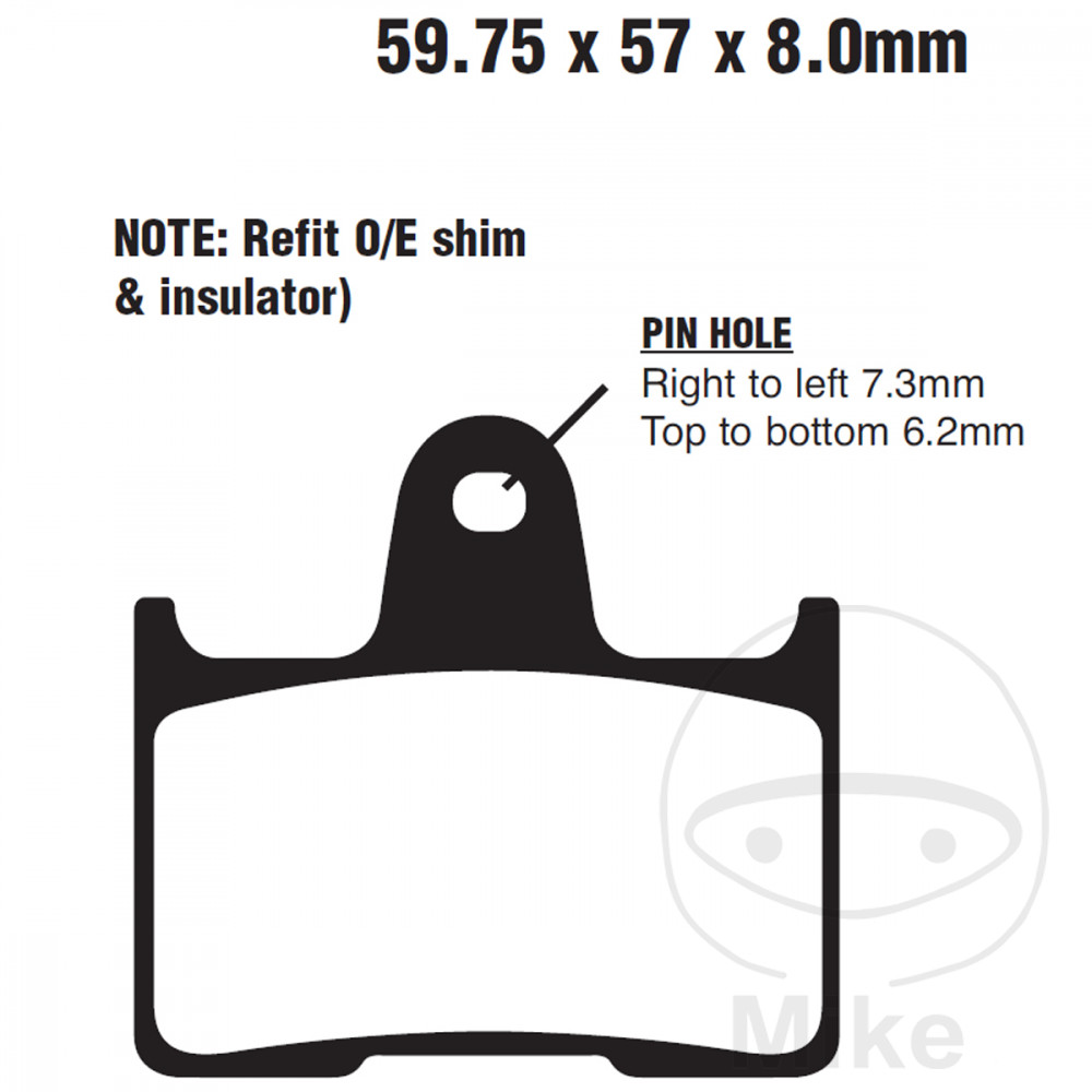 EBC Semi-Sinter Brake Pad V for BMW M1000RR Rear