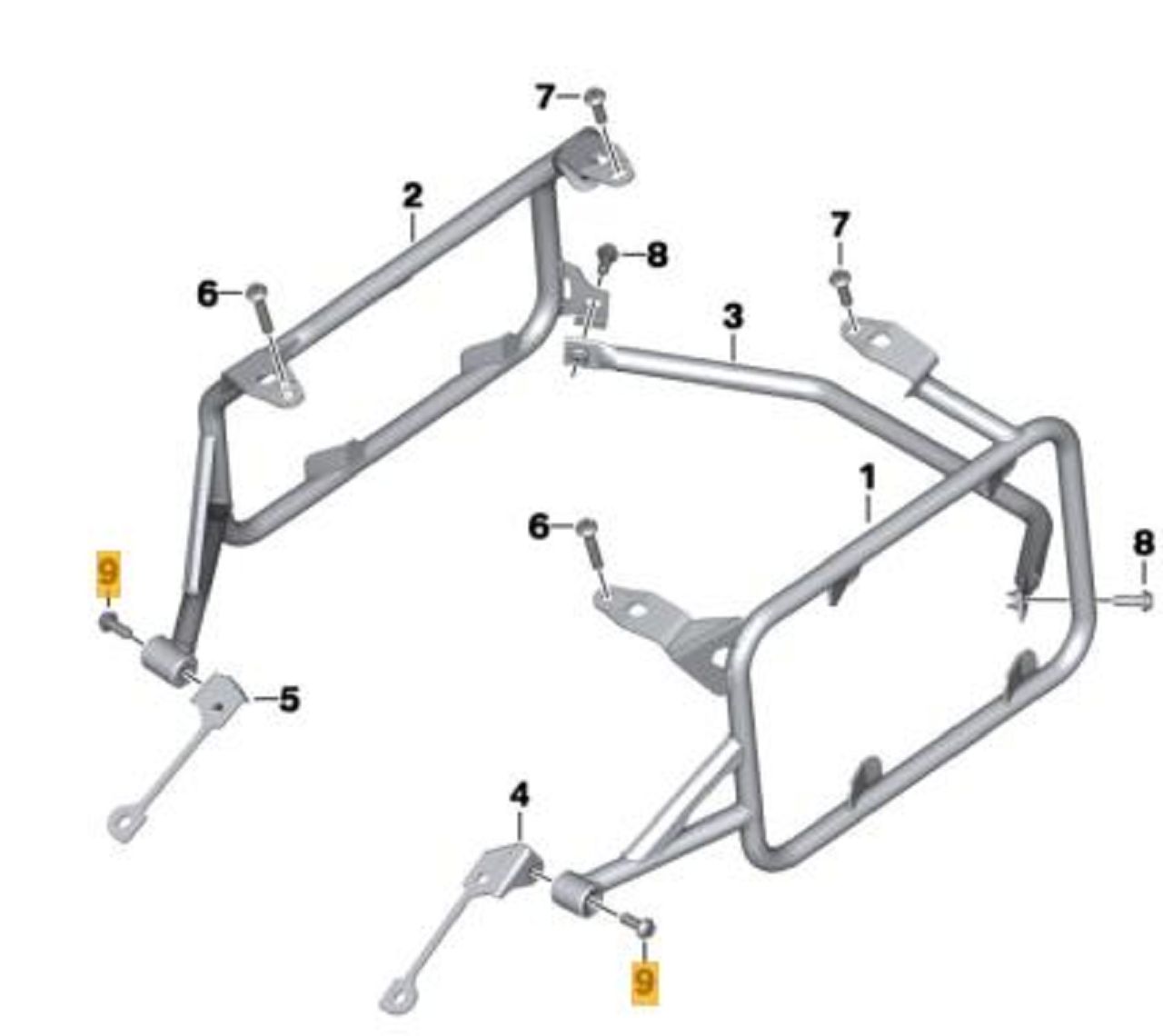 BMW R1200GS LC Luggage Rack for Aluminum Cases R 1200 GS LC K50 from 2013