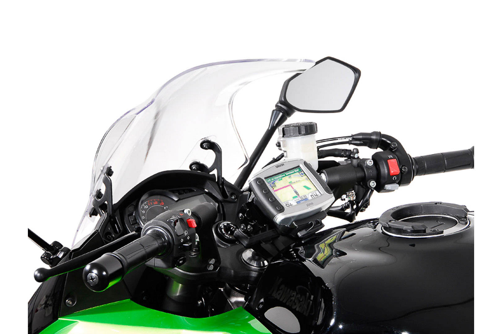 Support de navigation SW-Motech au guidon noir pour Kawasaki Z1000SX / Ninja 1000SX