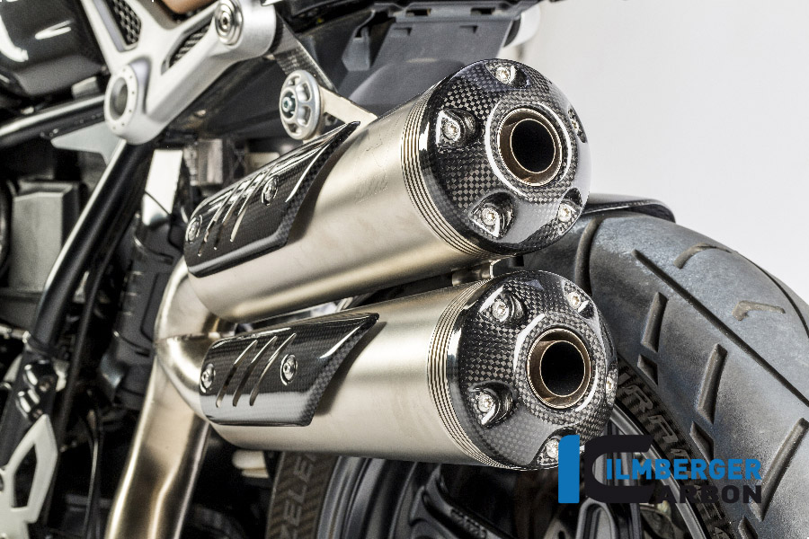 Carbon Exhaust End Caps for BMW R nineT Scrambler '16