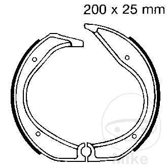 Brake Shoes without Spring EBC for BMW R45 N S R65G/S R65 1980-1989 R80 ST RT G/S R100