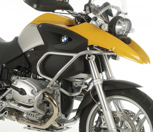 Barra di protezione serbatoio per combinazione con barra di protezione motore 502918 argento per BMW R1200GS (2004-2007)