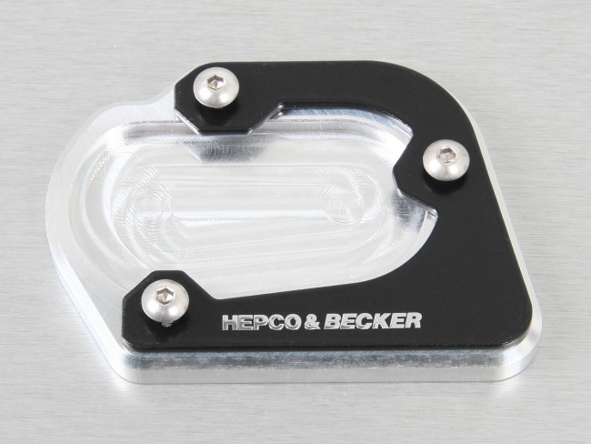 Hepco&Becker Side Stand Plate Silver/Black for BMW R1200GS LC 2013-2018