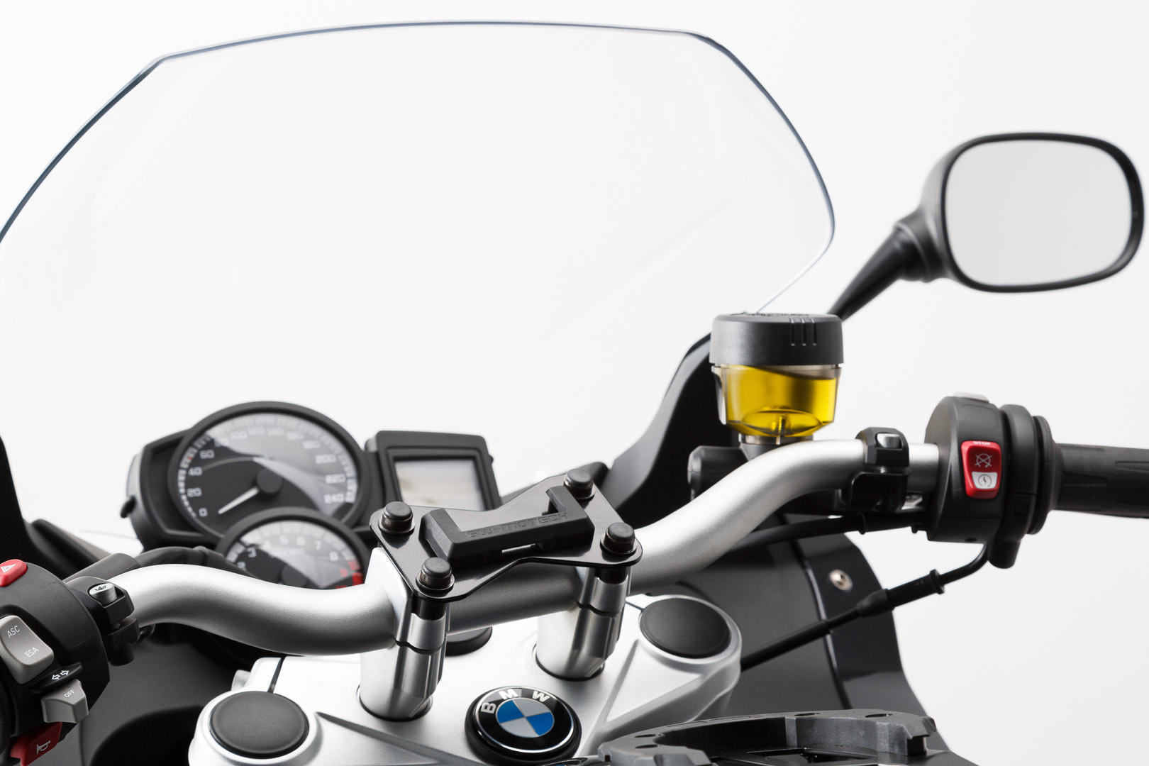 Support de navigation SW-Motech au guidon noir pour BMW F800R / F800GT / Husqvarna TR650