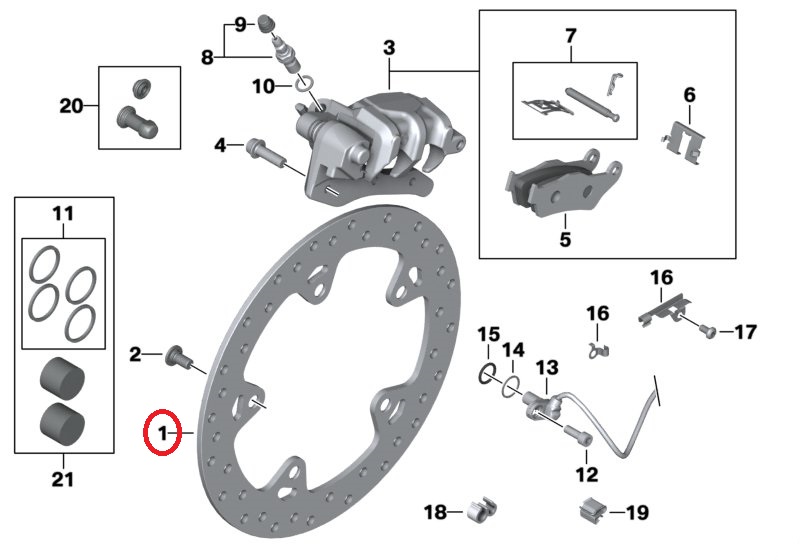 Disque de frein arrière d'origine BMW R1200GS Adve NEUF R 1200 RT R ST S R nineT S1000XR