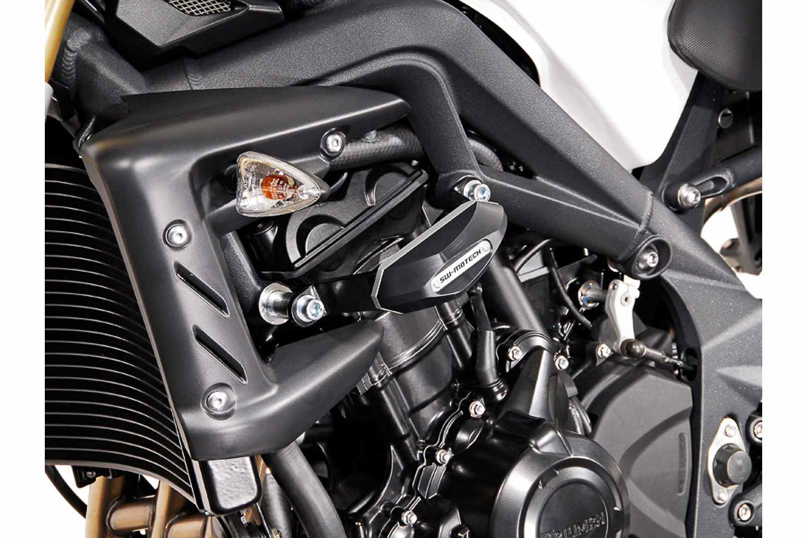 SW-Motech Crash Pad - Black Kit for Triumph Street Triple 675 (07-12)