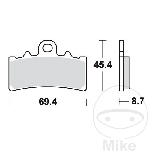 Front Brake Pad Sinter TRQ TRW for BMW G310GS G310R C400X C400GT CE04