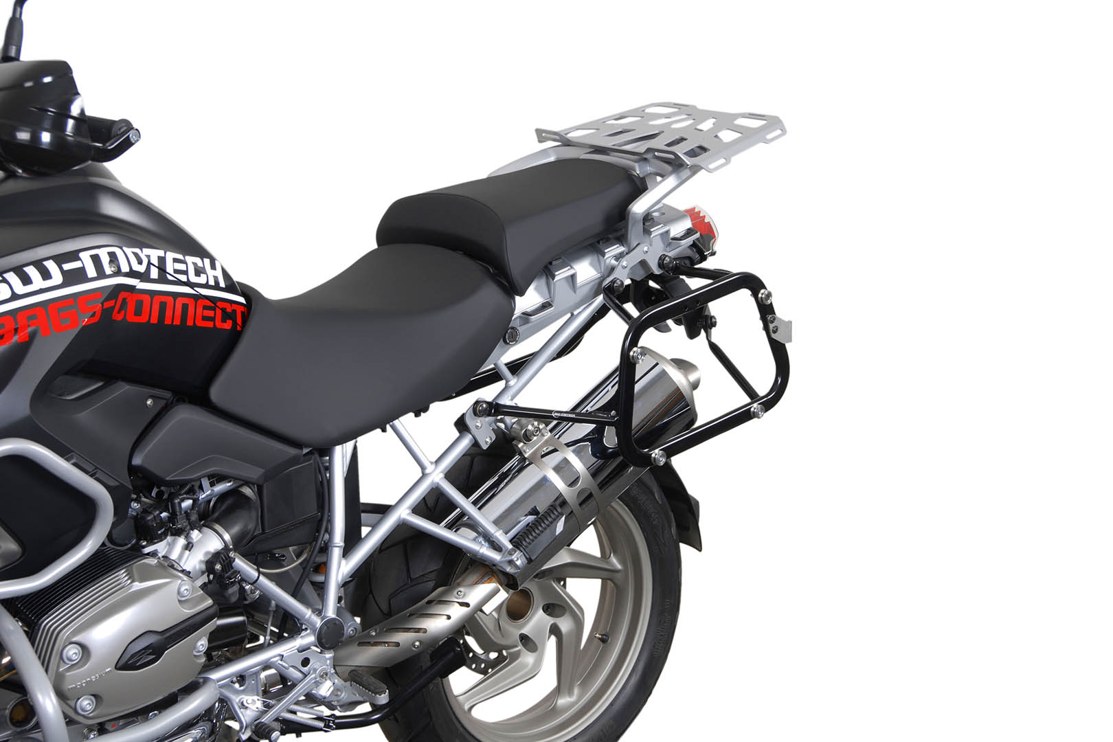 Soporte de maletas SW-Motech EVO negro reforzado para BMW K25 R1200GS + Adventure